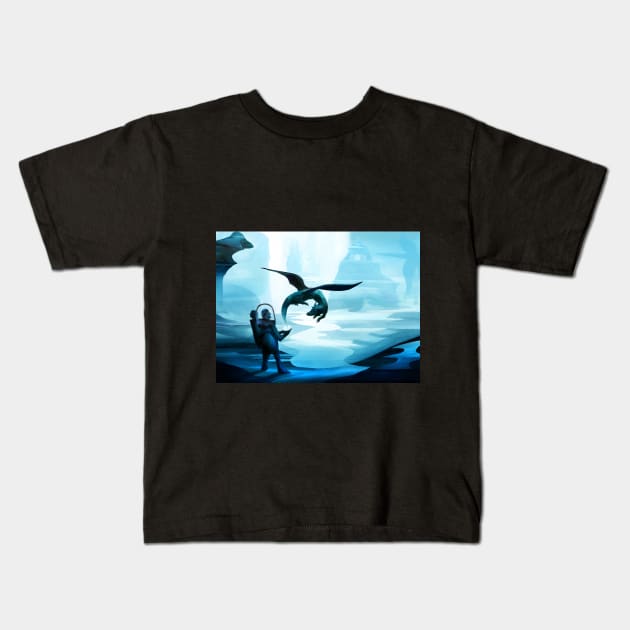 Dark ice World Kids T-Shirt by fantasticvolk